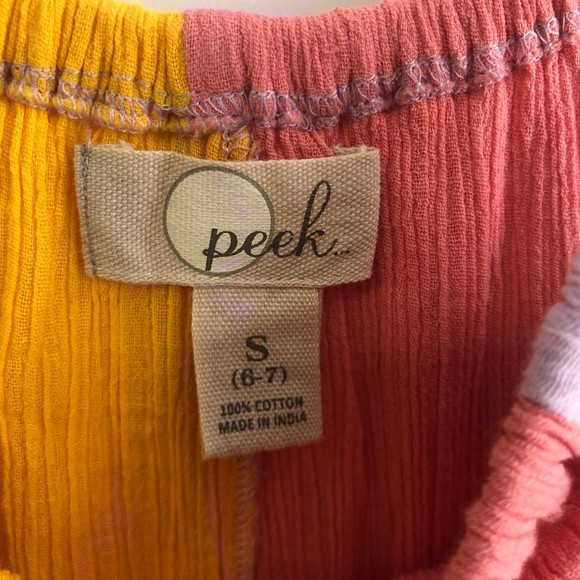 Peek size 6/7 Colorblock striped summer dress nwot - Picture 4 of 6